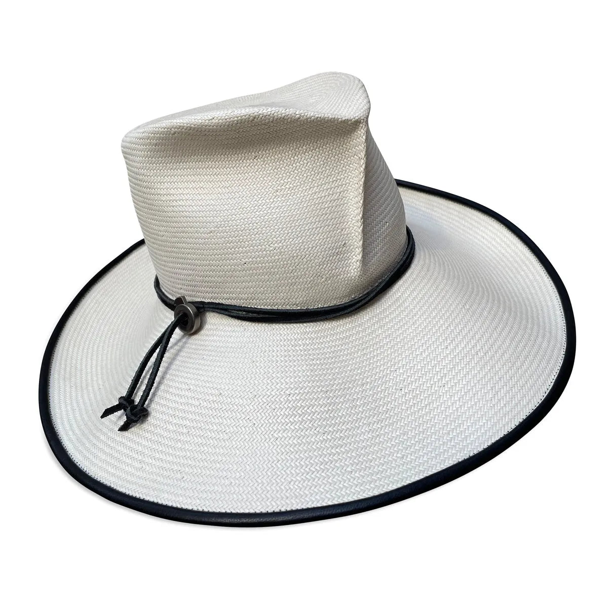 Antoni - Wide Brim Travel Fedora with Leather Piping