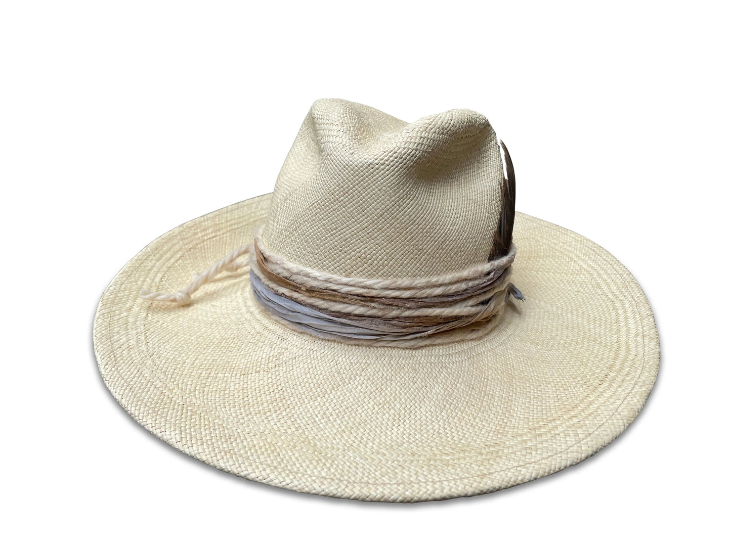Corazon - Natural Panama Fedora with Recycled Trim & Feather