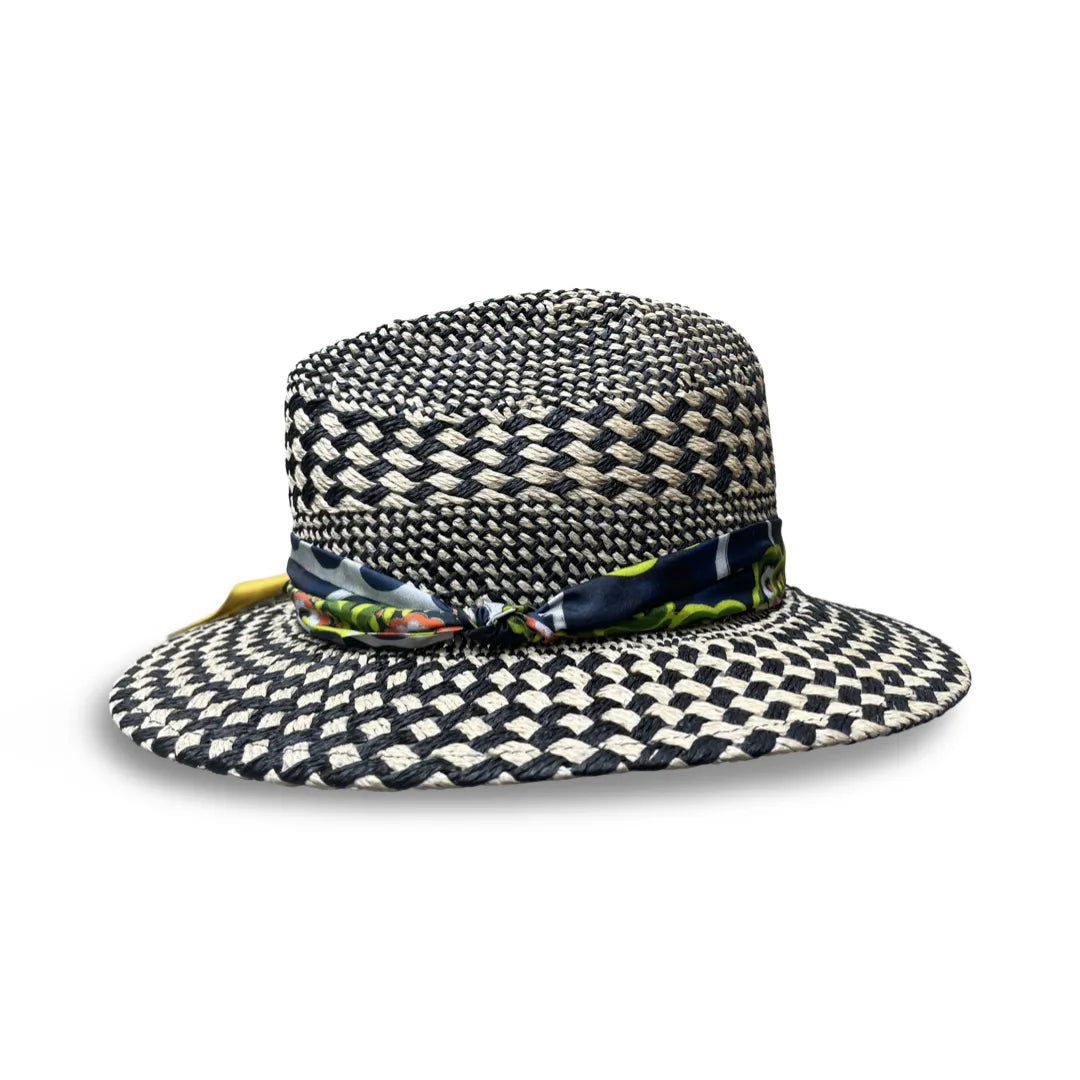 Hellen - Graphic Straw Fedora