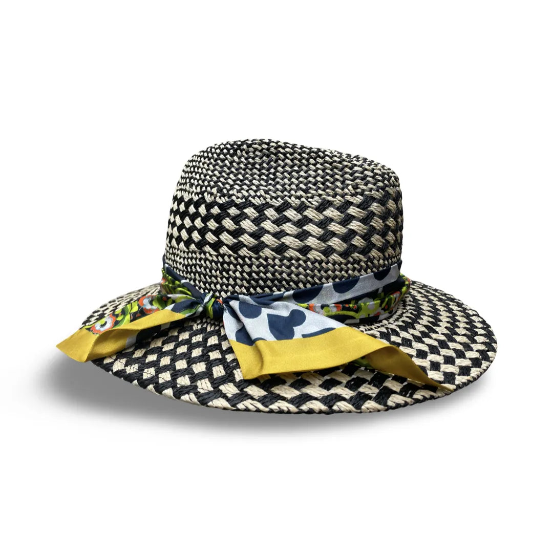 Hellen - Graphic Straw Fedora