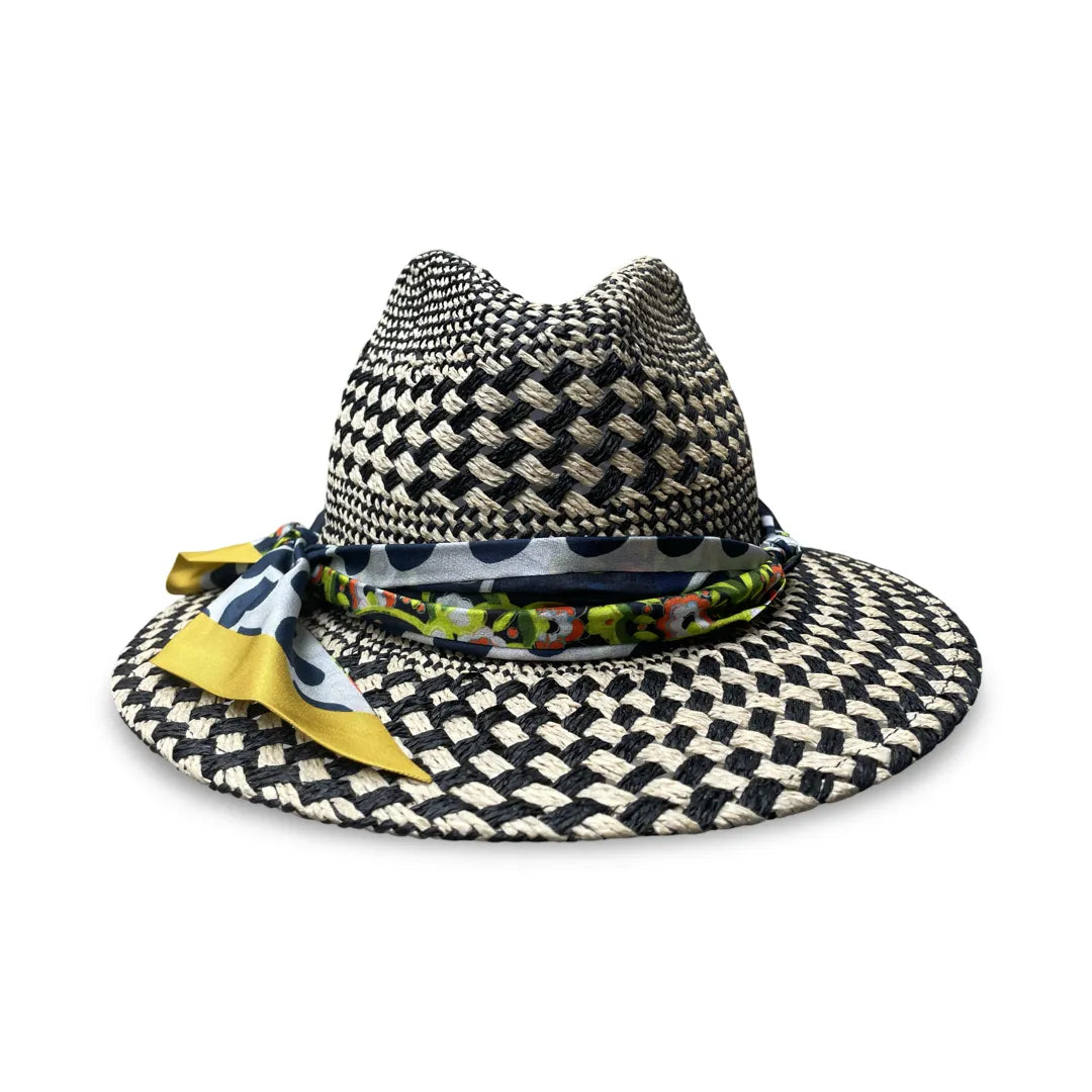 Hellen - Graphic Straw Fedora