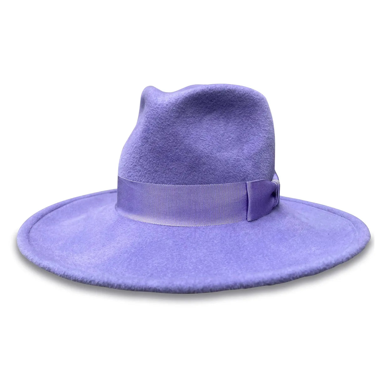 Honey Creeper - Lavender Fur Felt Fedora with Wide Brim