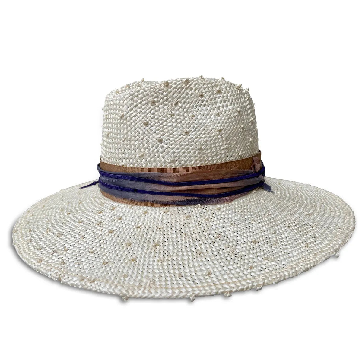 Hope - Knotted Sisol Fedora with Silk Trim & Feather