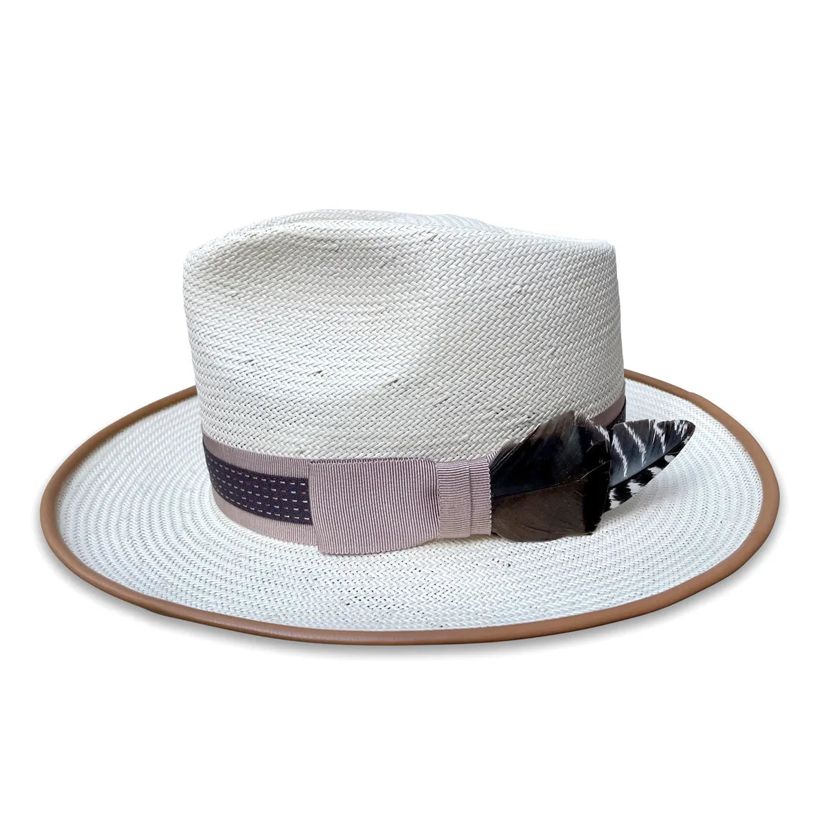 Jay - Ivory Shantung Teardrop Fedora
