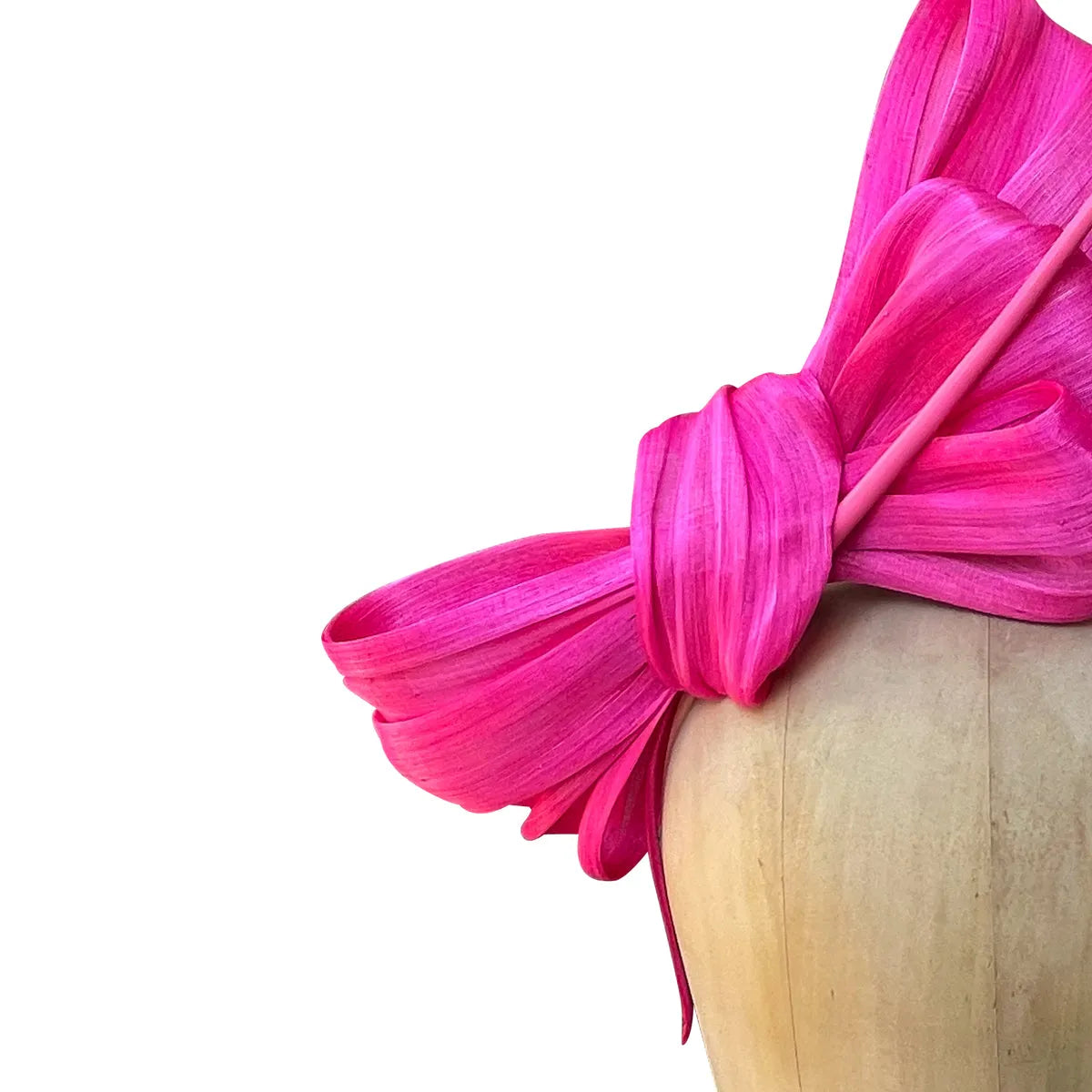 KDBow - Silk Abaca Fascinator with Ostrich Quill