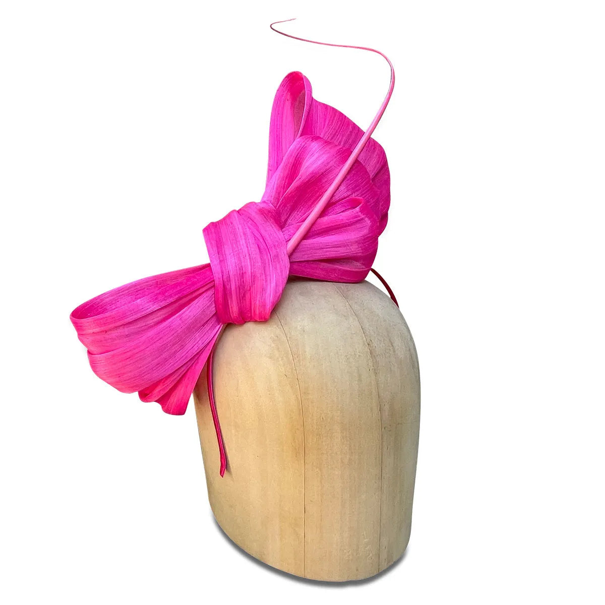KDBow - Silk Abaca Fascinator with Ostrich Quill