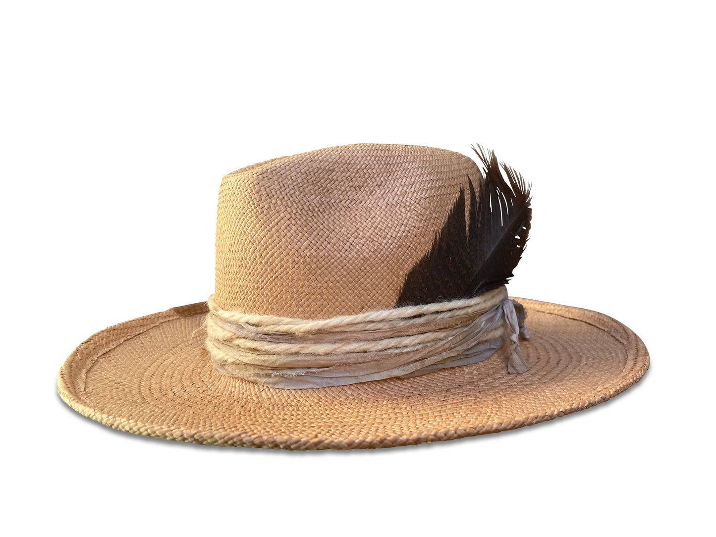 Mel - Panama Flange Fedora with Festival Trim