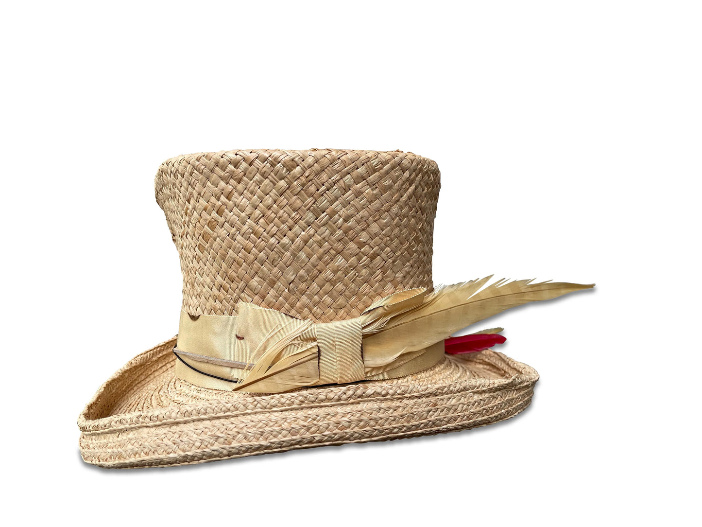 Mixed Media Madhatter - Raffia Straw Festival Hat
