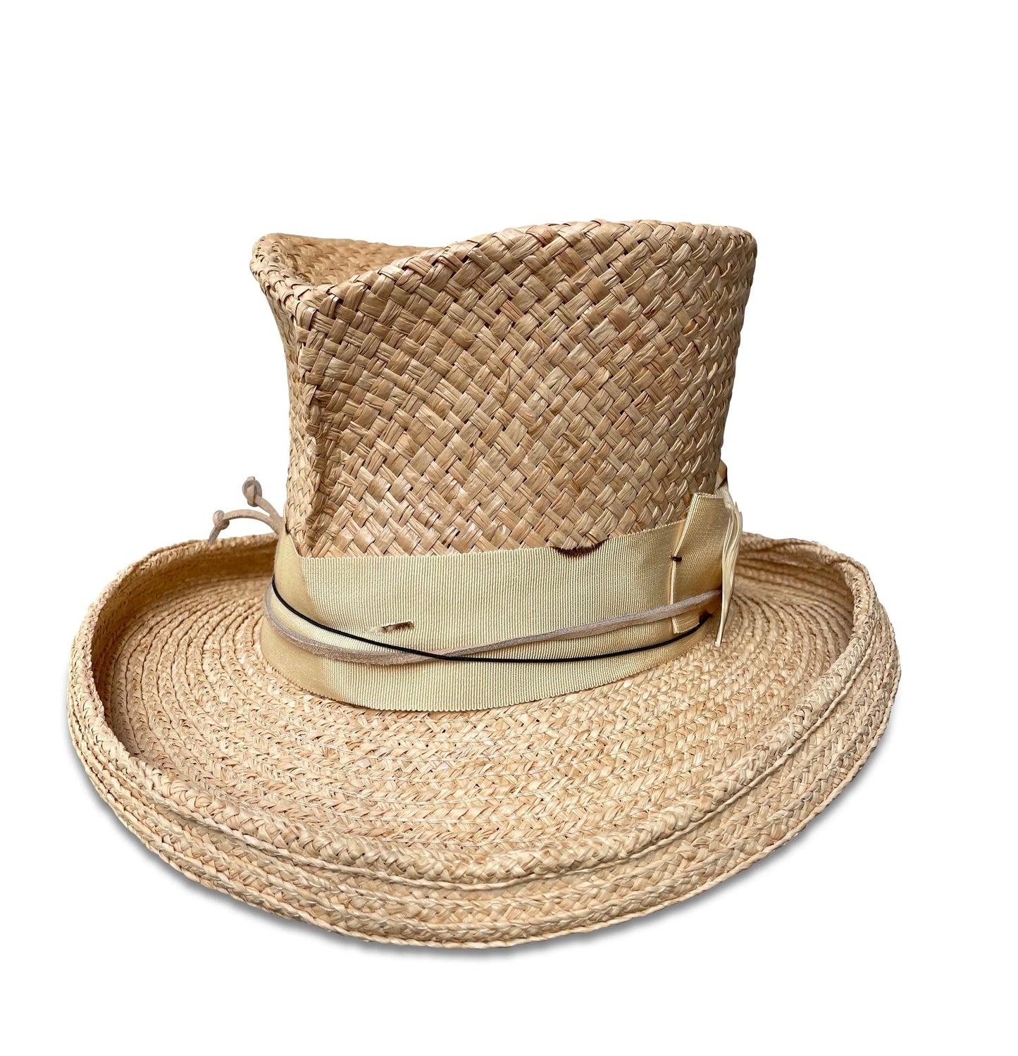 Mixed Media Madhatter - Raffia Straw Festival Hat
