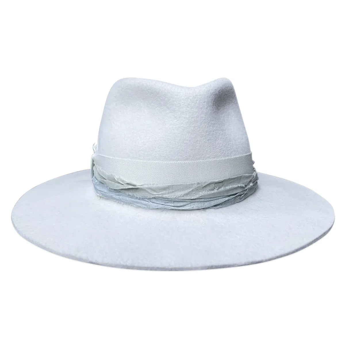 Ride Or Die Bridal Fedora - Ivory Wool Felt with Custom Feather