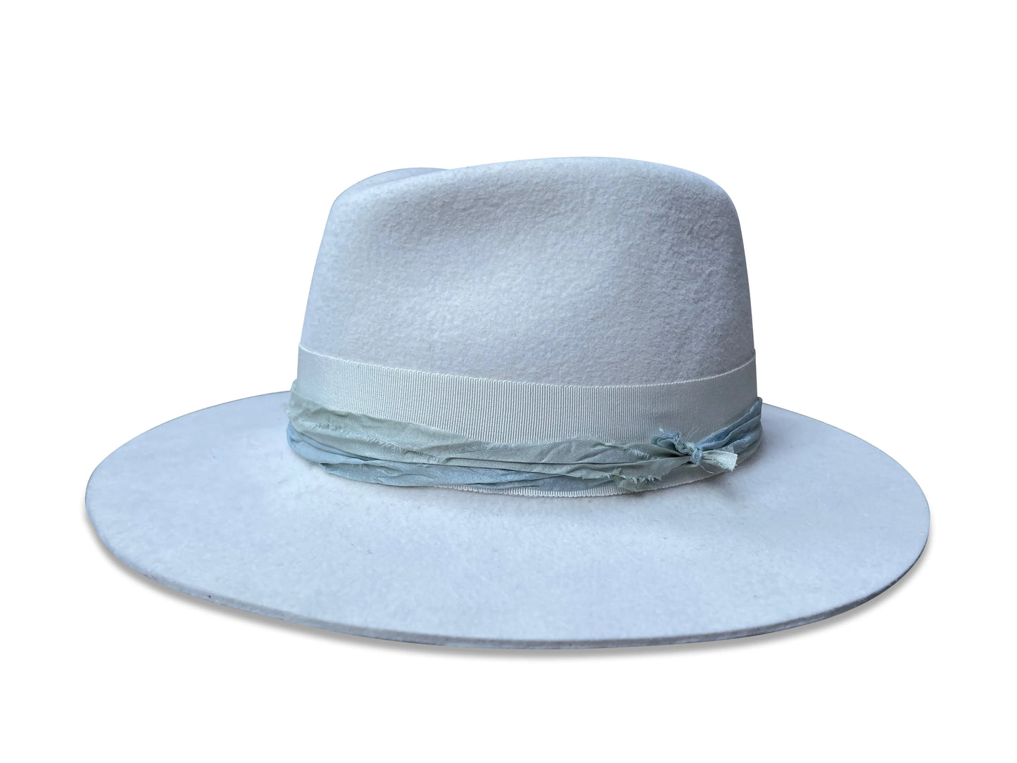 Ride Or Die Bridal Fedora - Ivory Wool Felt with Custom Feather