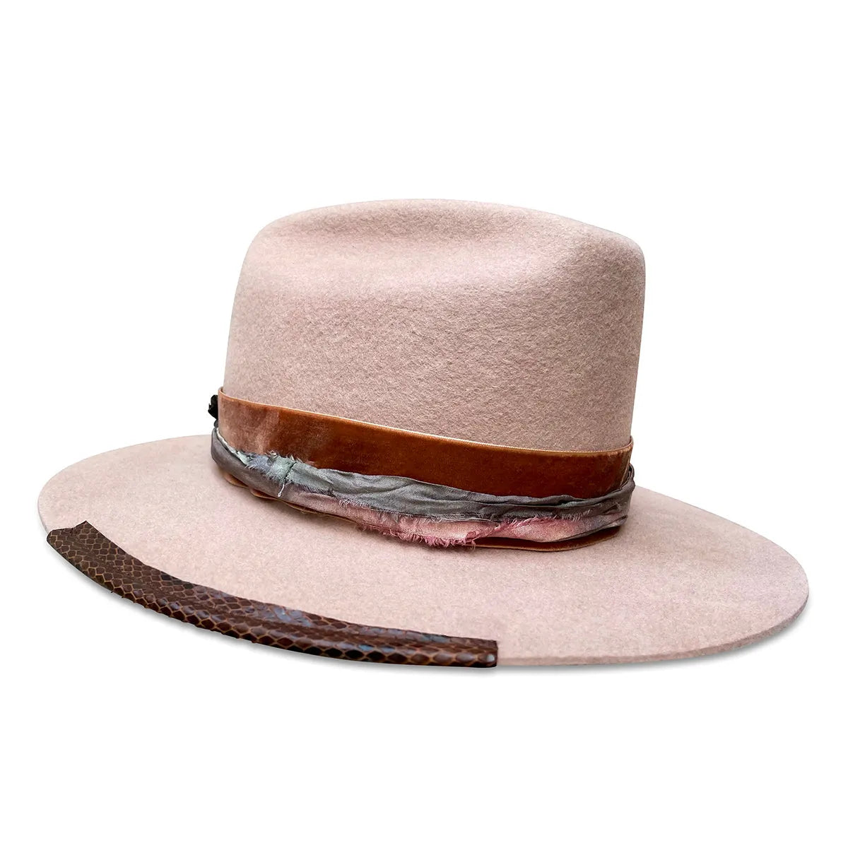 Starr Cowboy Hat - Vintage Wool Felt with Silk & Copper Trim