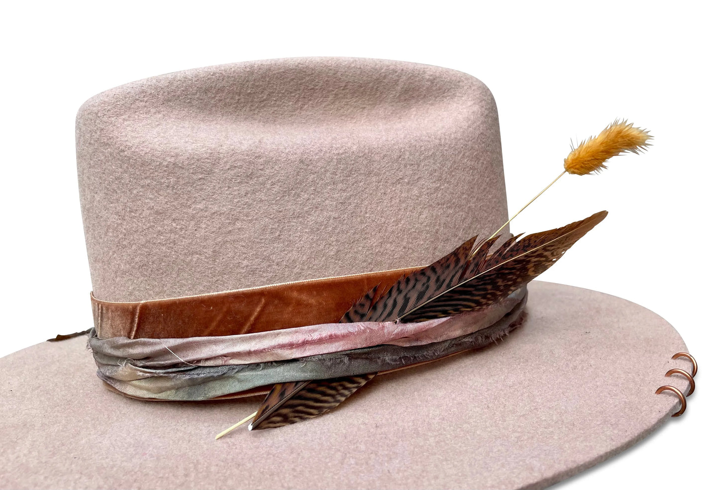 Starr Cowboy Hat - Vintage Wool Felt with Silk & Copper Trim