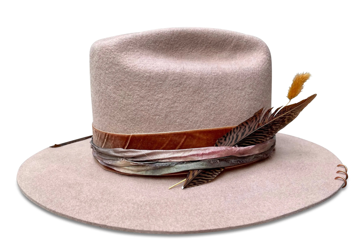 Starr Cowboy Hat - Vintage Wool Felt with Silk & Copper Trim