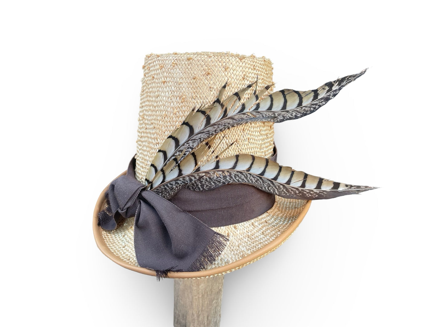 Lady Danbury - Bridgerton Style Straw Top Hat