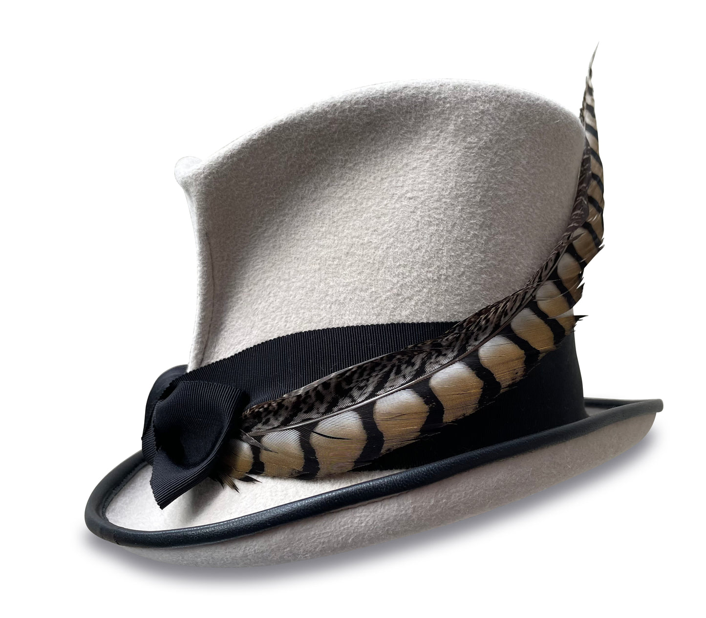 elegant white top hat