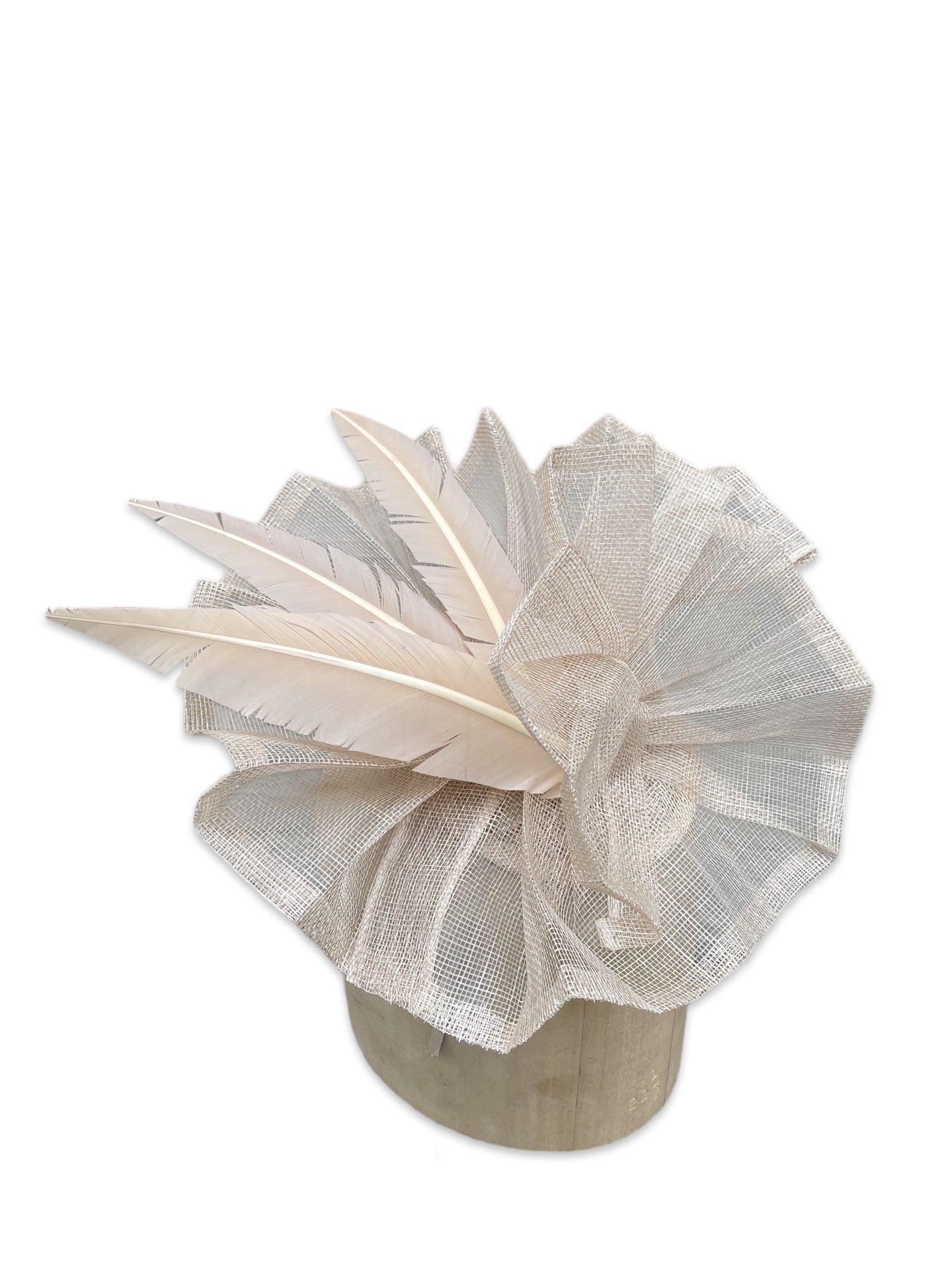 Pleated Sinamay  fascinator