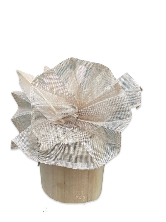 Aster Pleated Fascinator - Sinamay Star Design