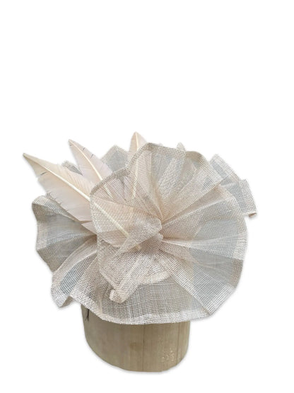 Aster Pleated Fascinator - Sinamay Star Design