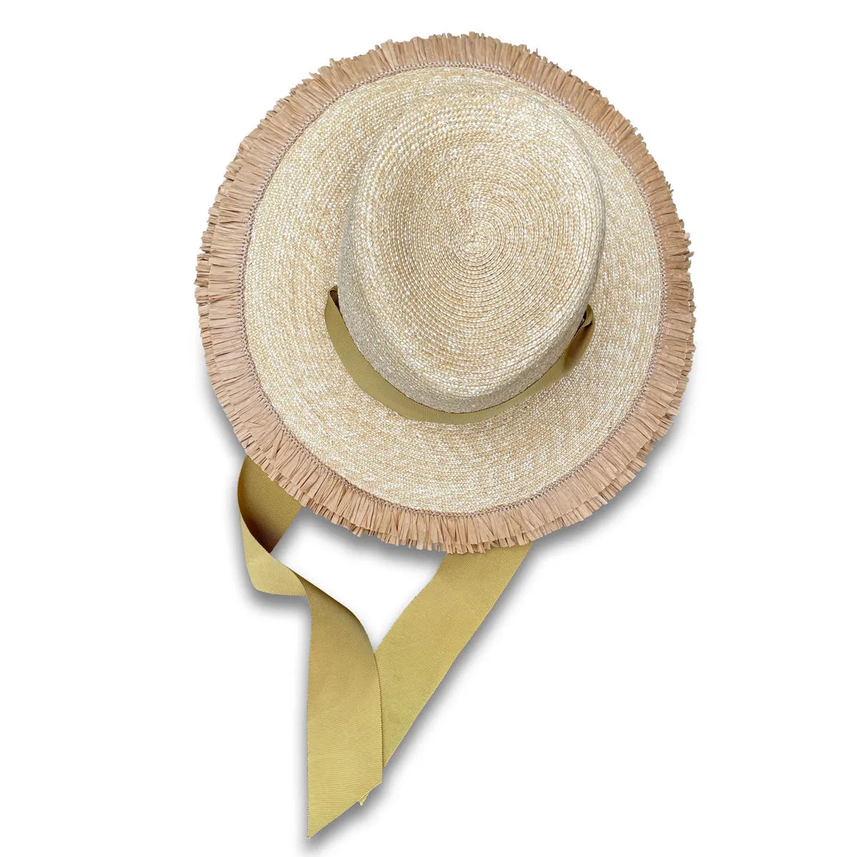 Bijoux - Milan Straw Beach Hat with Raffia Fringe
