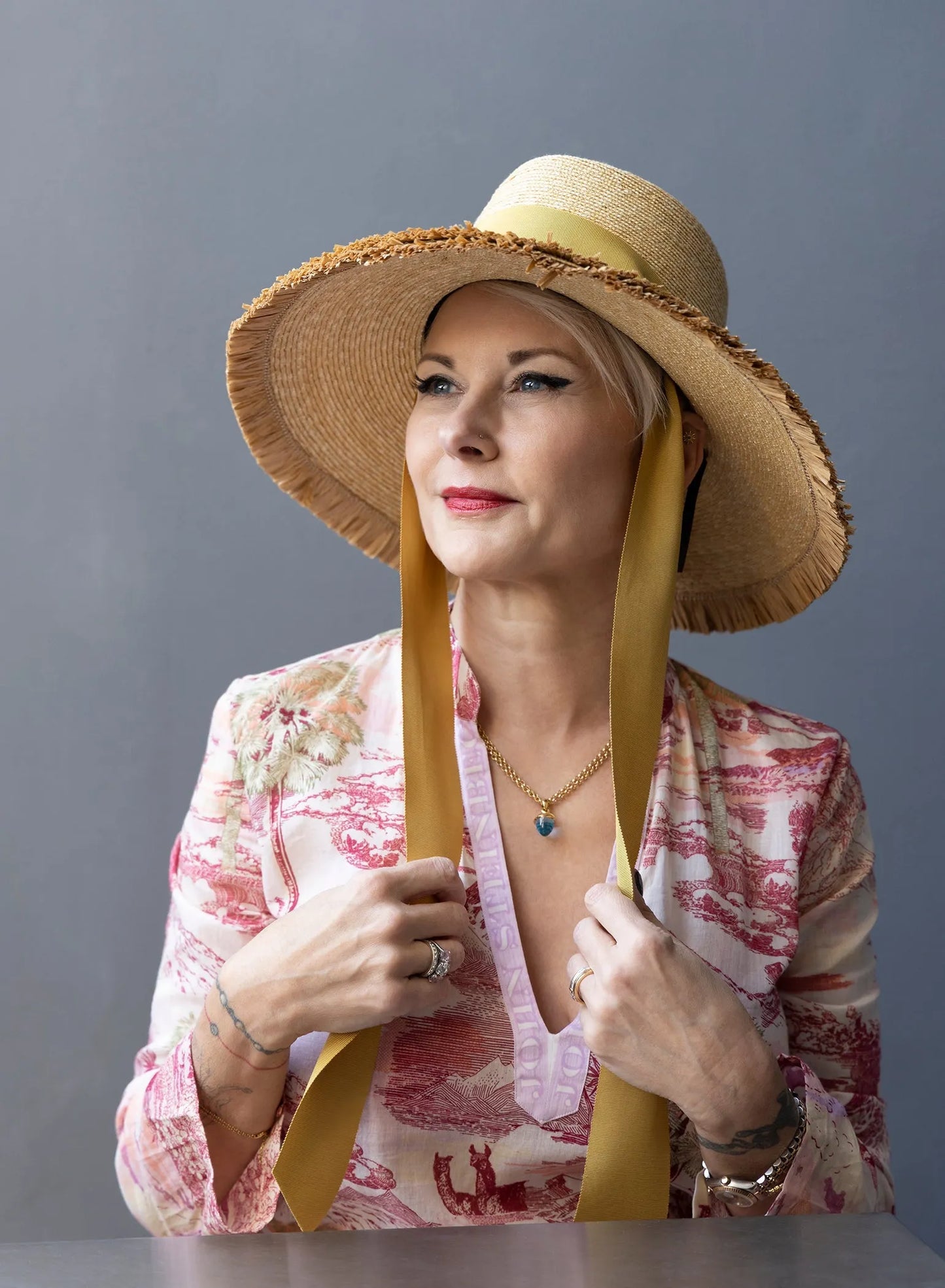 Bijoux - Milan Straw Beach Hat with Raffia Fringe