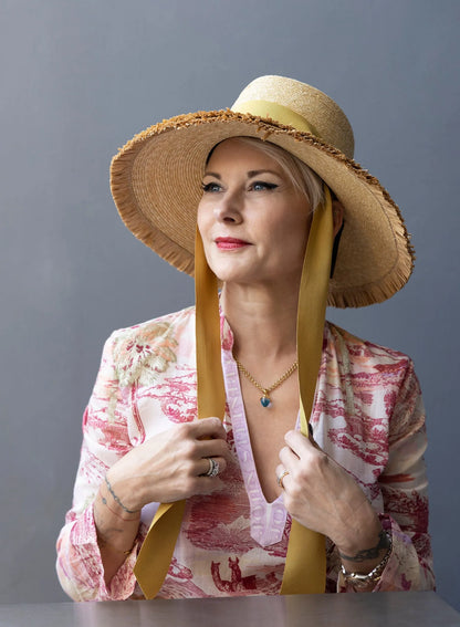 Bijoux - Milan Straw Beach Hat with Raffia Fringe