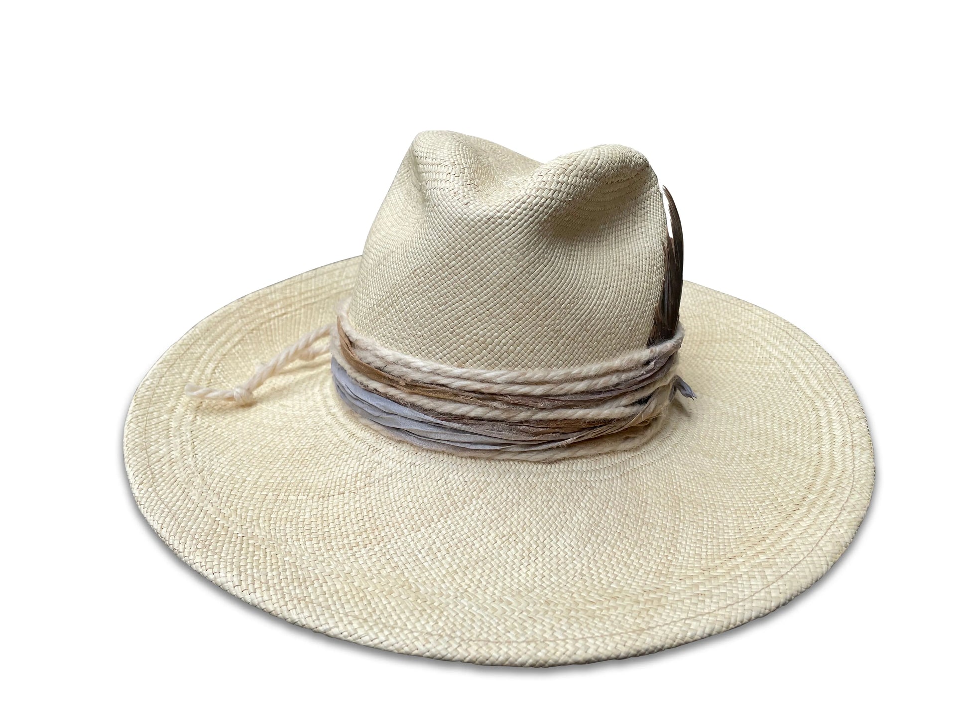 Corazon - Natural Panama Fedora with Recycled Trim & Feather