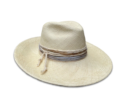 Corazon - Natural Panama Fedora with Recycled Trim & Feather