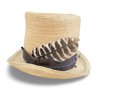 Dandy Straw Top Hat - Raffia Summer Festival Hat