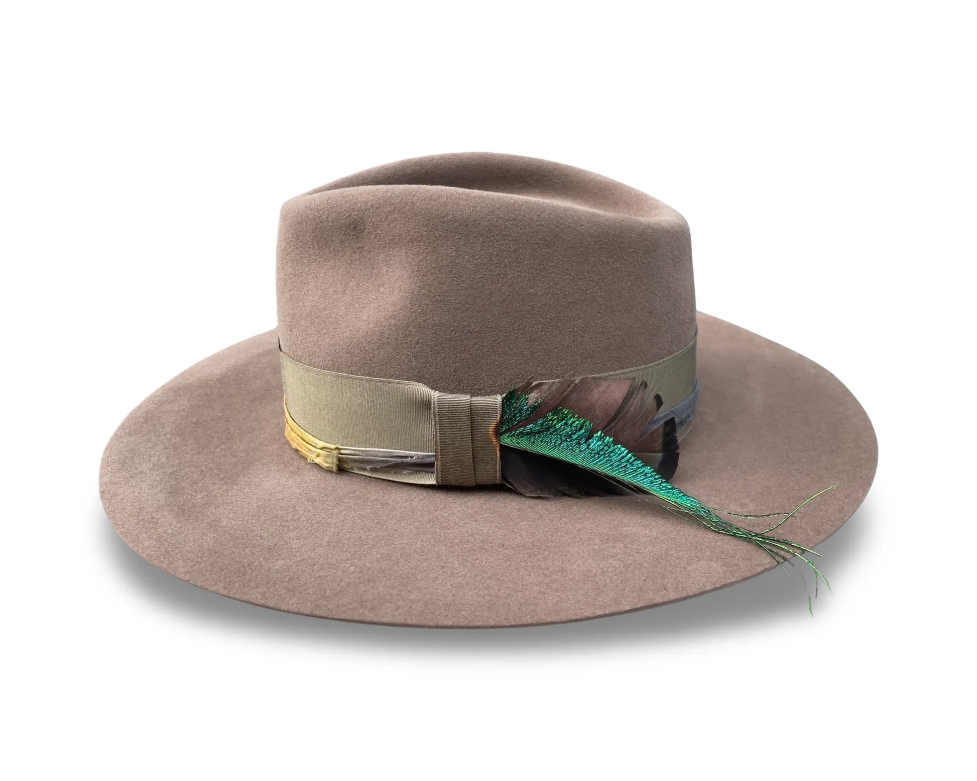 Dunn - Teardrop Felt Fedora with Vintage Sari Trim