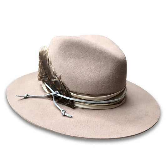 Fawn - Western Style Fedora with Ombre Silk Trim