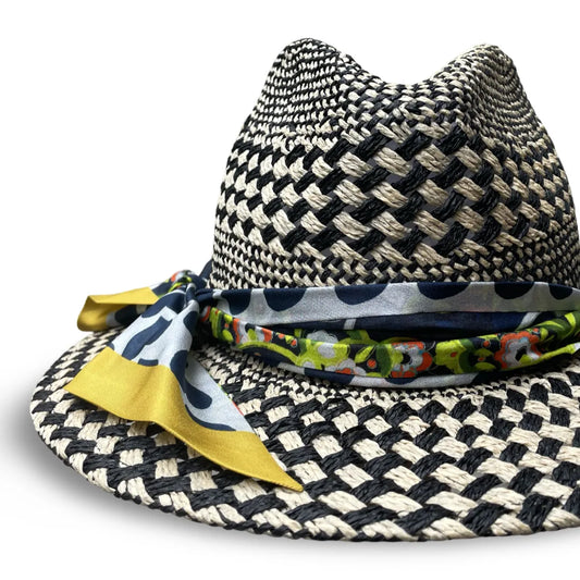 Hellen - Graphic Straw Fedora