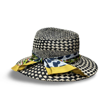 Hellen - Graphic Straw Fedora
