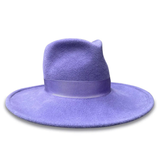 Honey Creeper - Lavender Fur Felt Fedora with Wide Brim