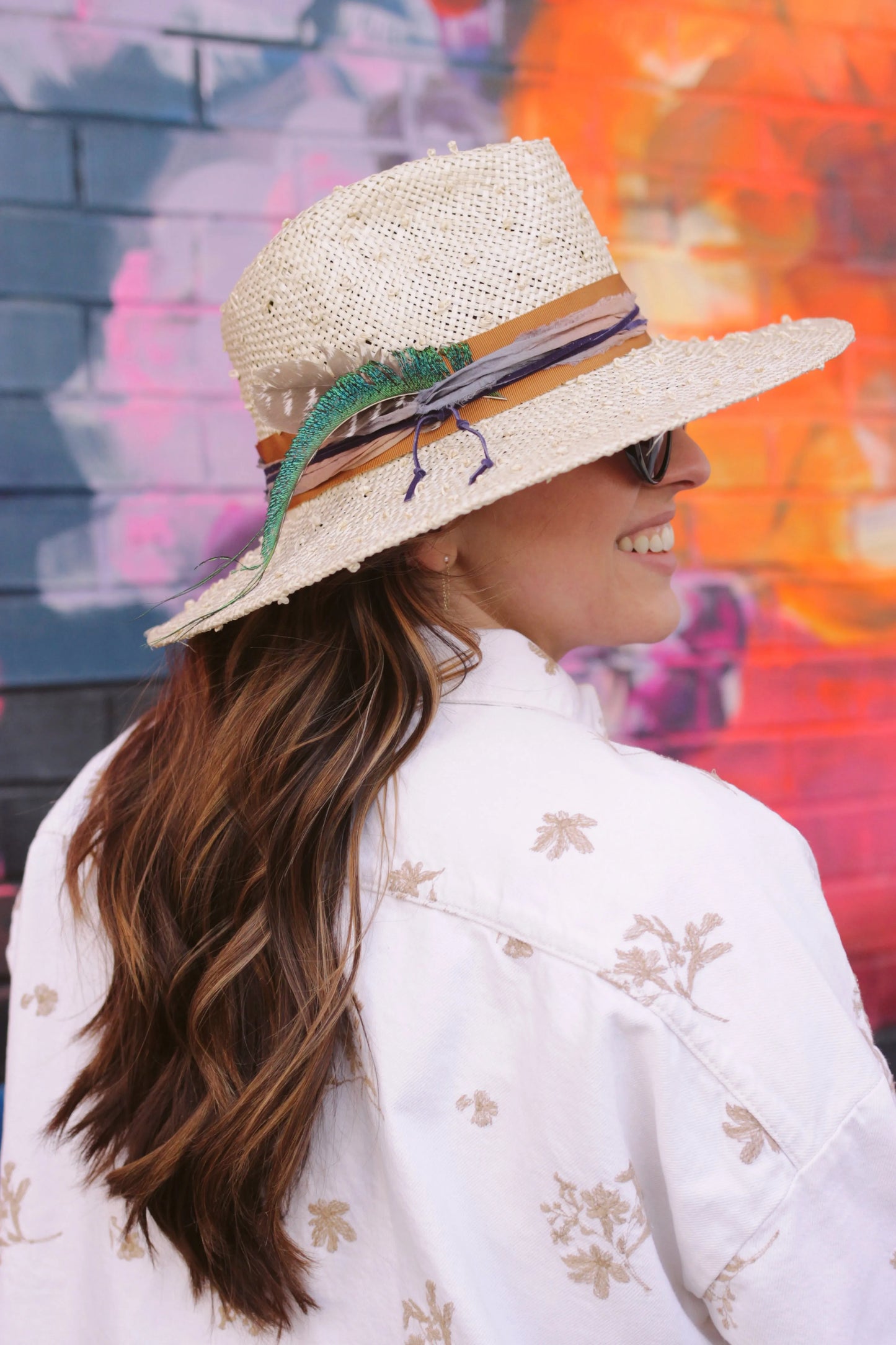 Hope - Knotted Sisol Fedora with Silk Trim & Feather