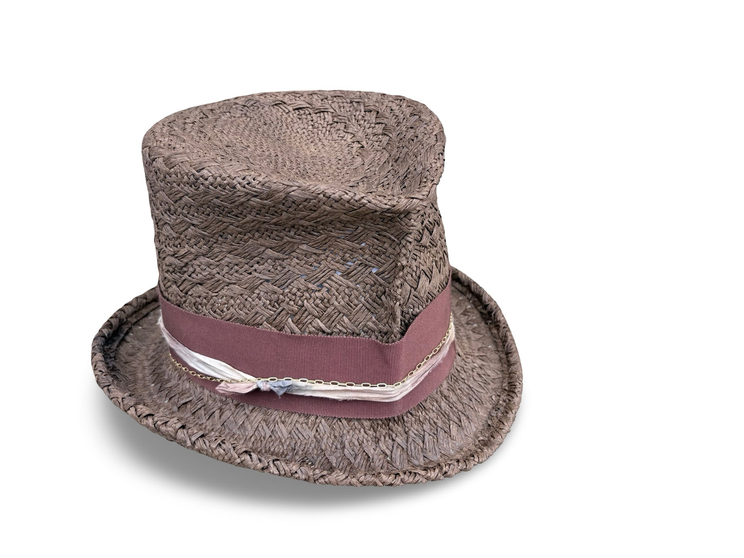 El Diablo Grande - Cocoa Brown Crocheted Straw Top Hat