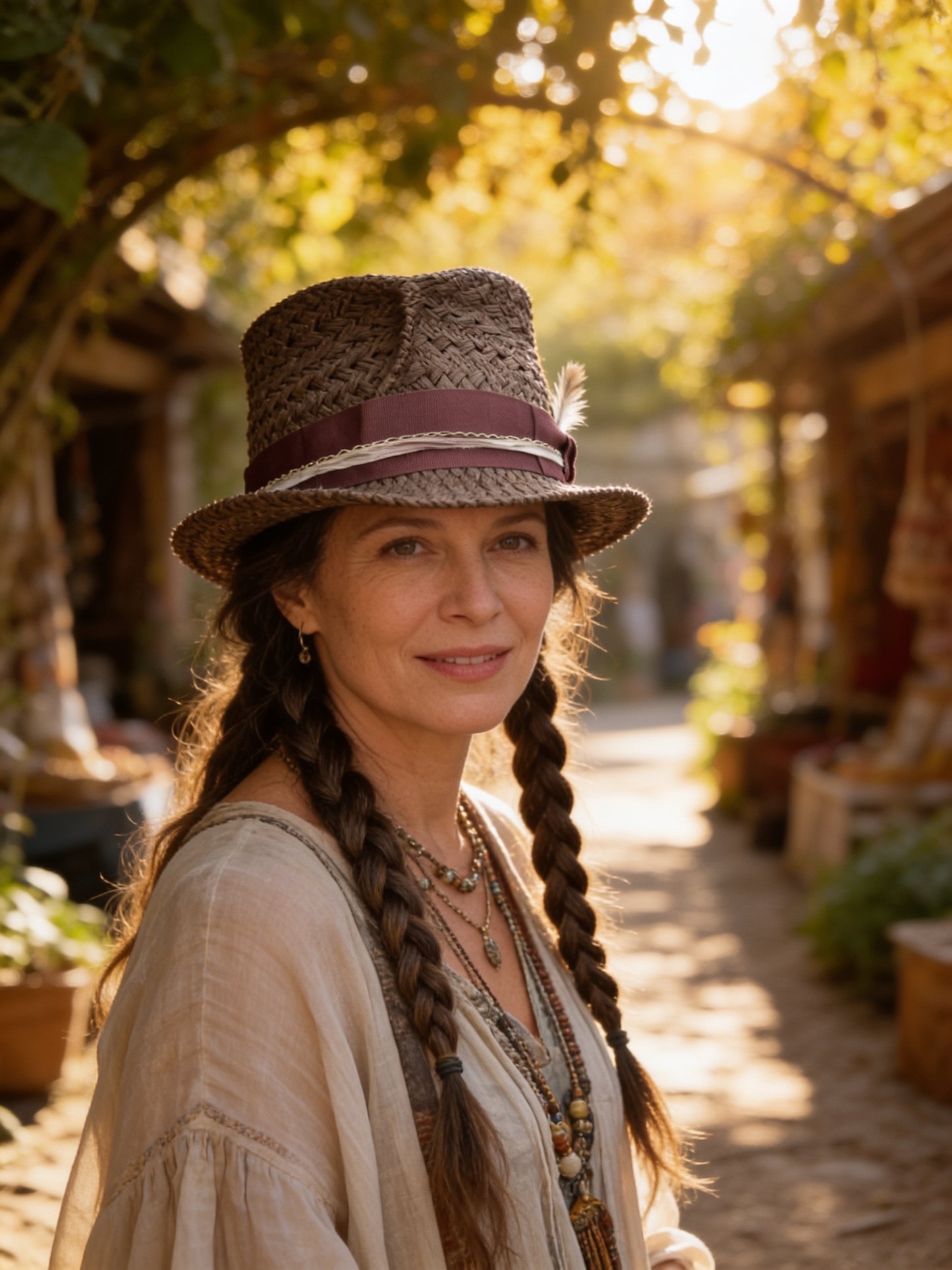 El Diablo Grande - Cocoa Brown Crocheted Straw Top Hat