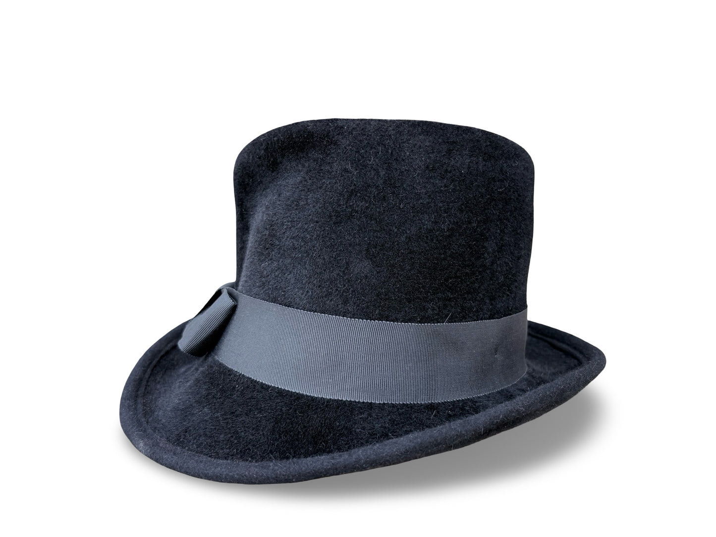 Flora - El Diablo Grande - Black Felt Monochromatic Top Hat