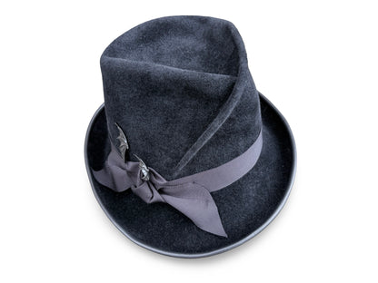 Stormborn - Signature Pleated Fedora with Dragon Wing Detail