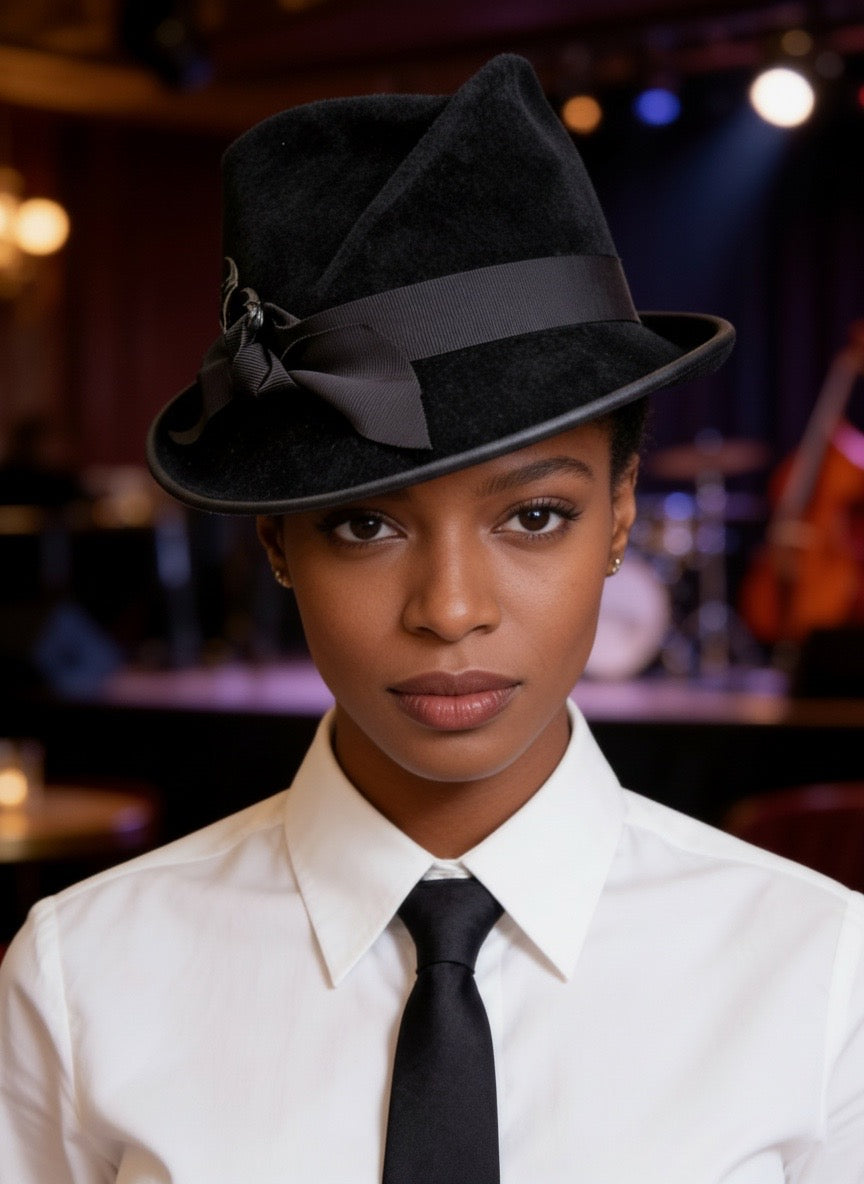 Stormborn - Signature Pleated Fedora with Dragon Wing Detail