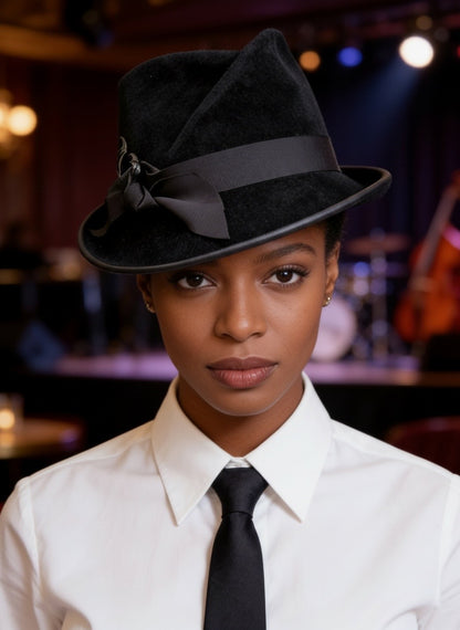 Stormborn - Signature Pleated Fedora with Dragon Wing Detail