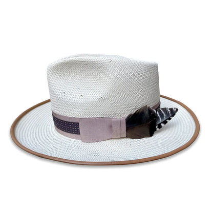 Jay - Ivory Shantung Teardrop Fedora