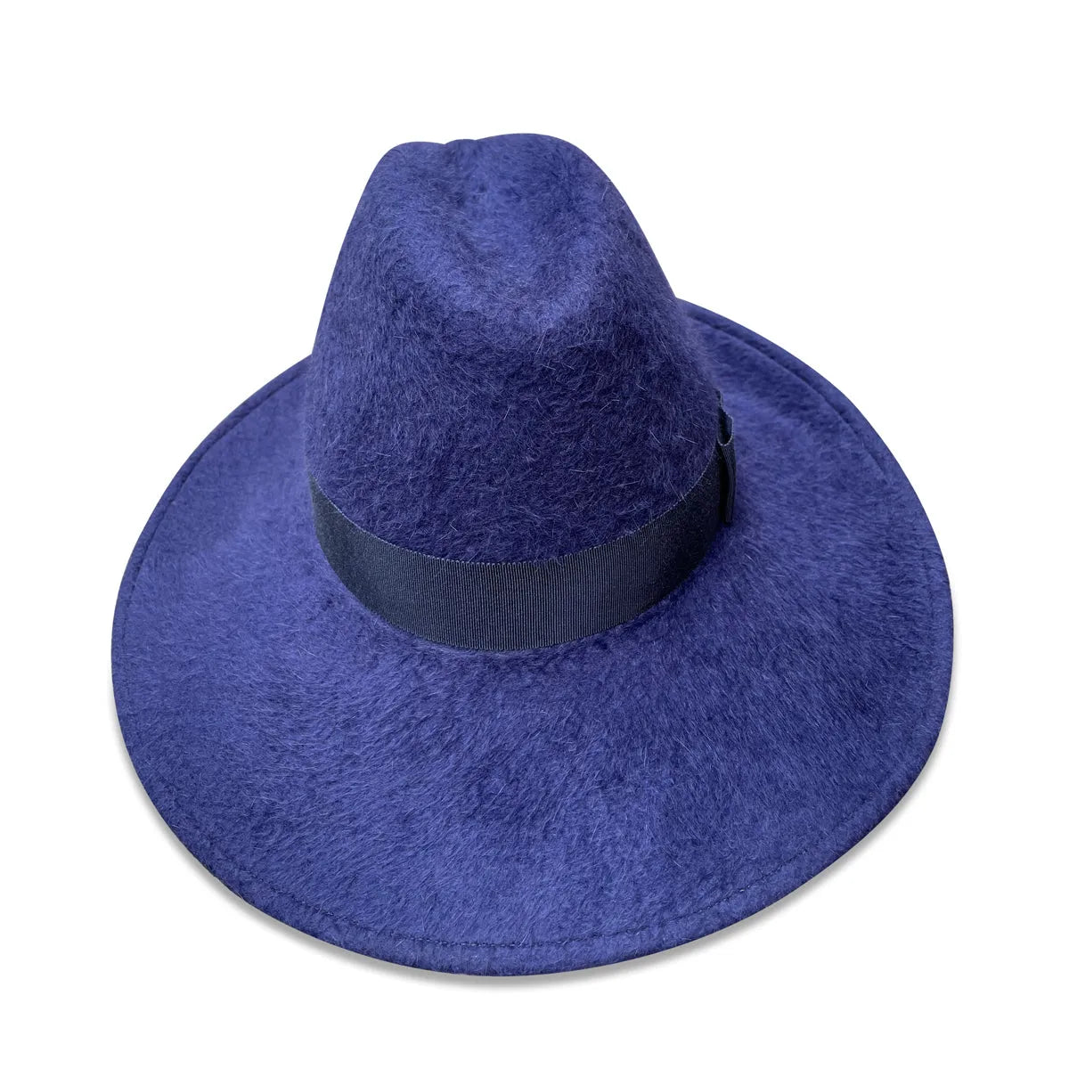 Jet Set - Indigo Asymmetrical Fedora with Statement Feather