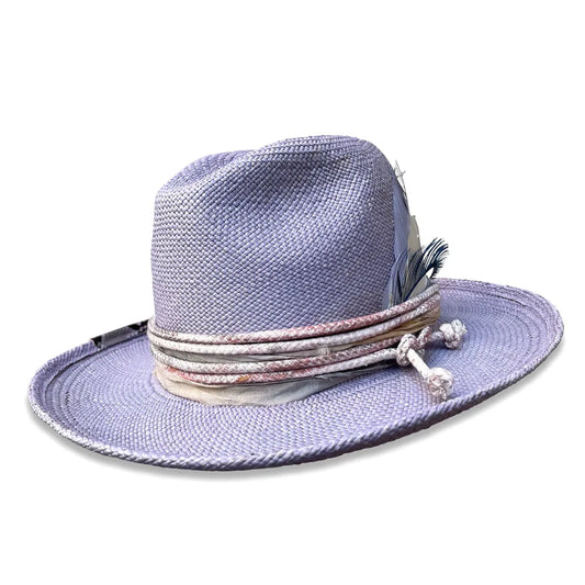 Mel - Panama Flange Fedora with Festival Trim