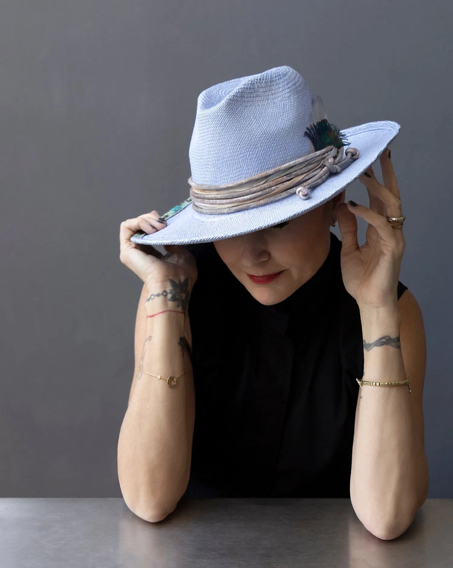 Mel - Panama Flange Fedora with Festival Trim