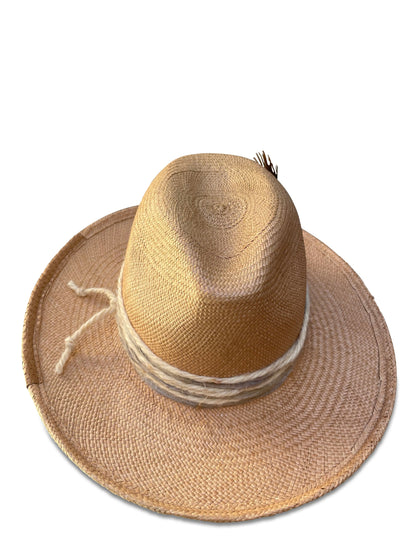 Mel - Panama Flange Fedora with Festival Trim