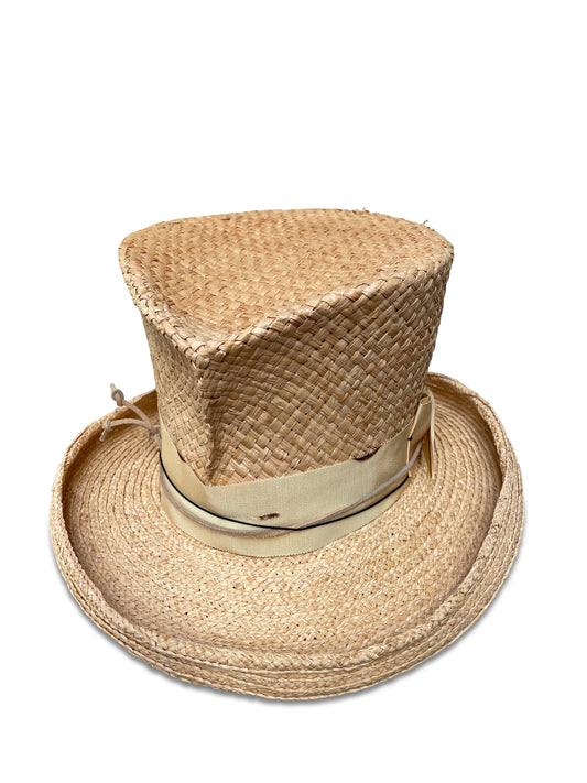 Mixed Media Madhatter - Raffia Straw Festival Hat