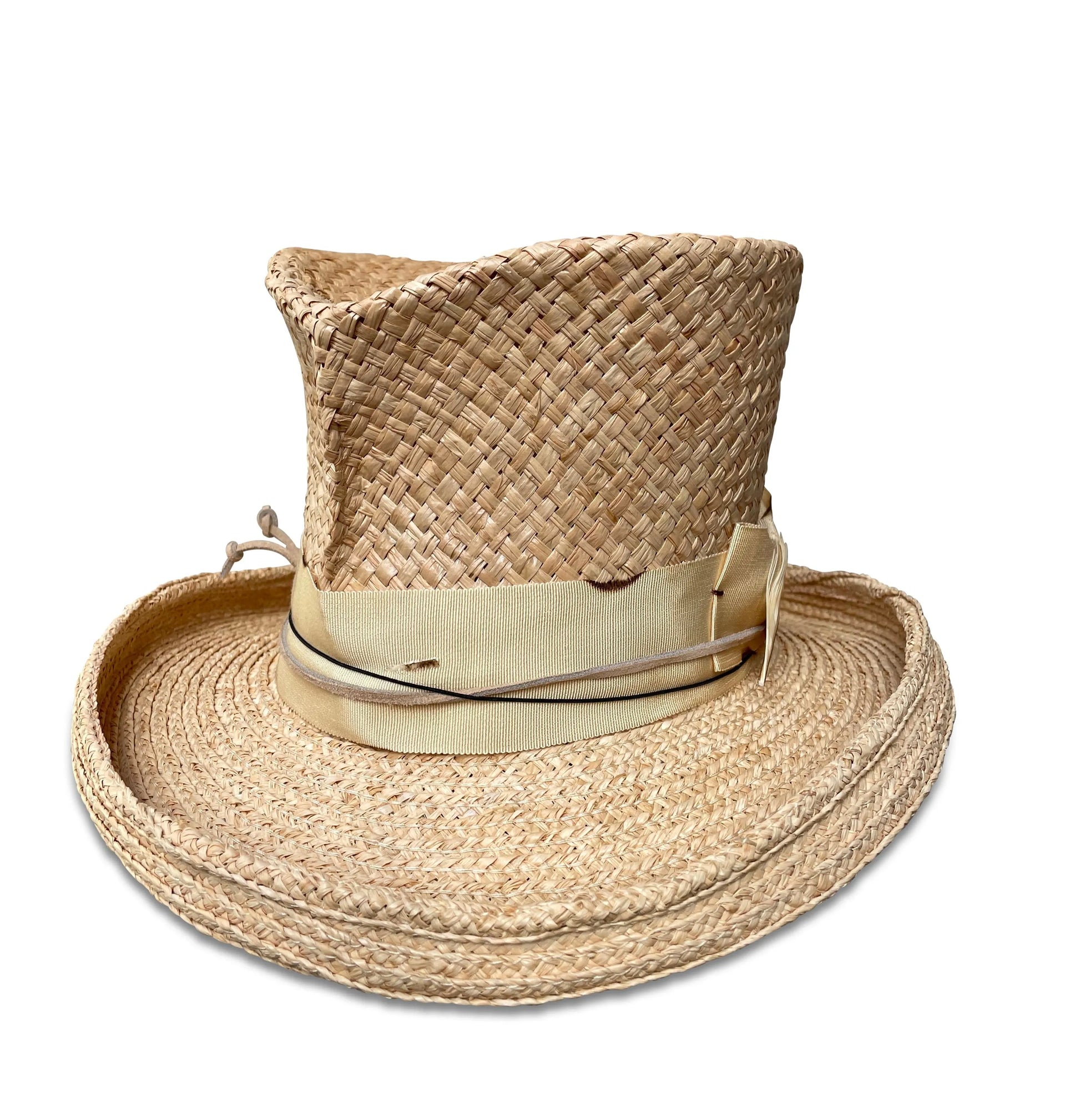 Mixed Media Madhatter - Raffia Straw Festival Hat