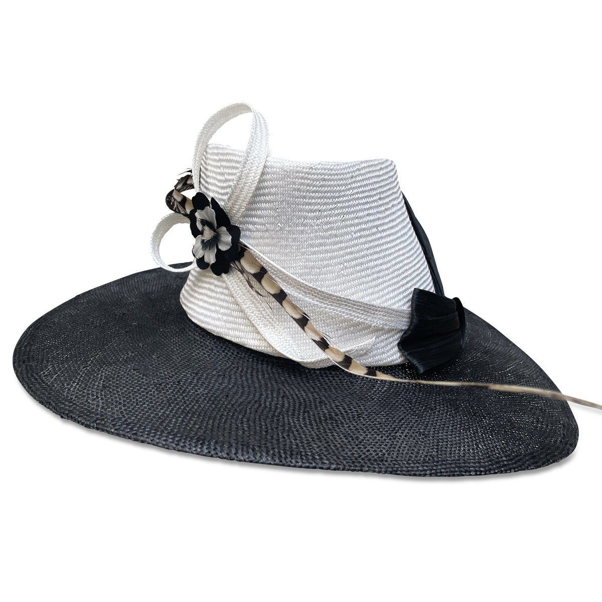 Black and White straw hat