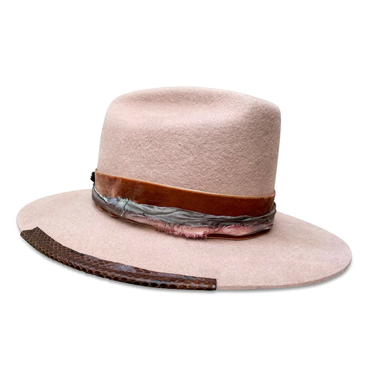 Starr Cowboy Hat - Vintage Wool Felt with Silk & Copper Trim